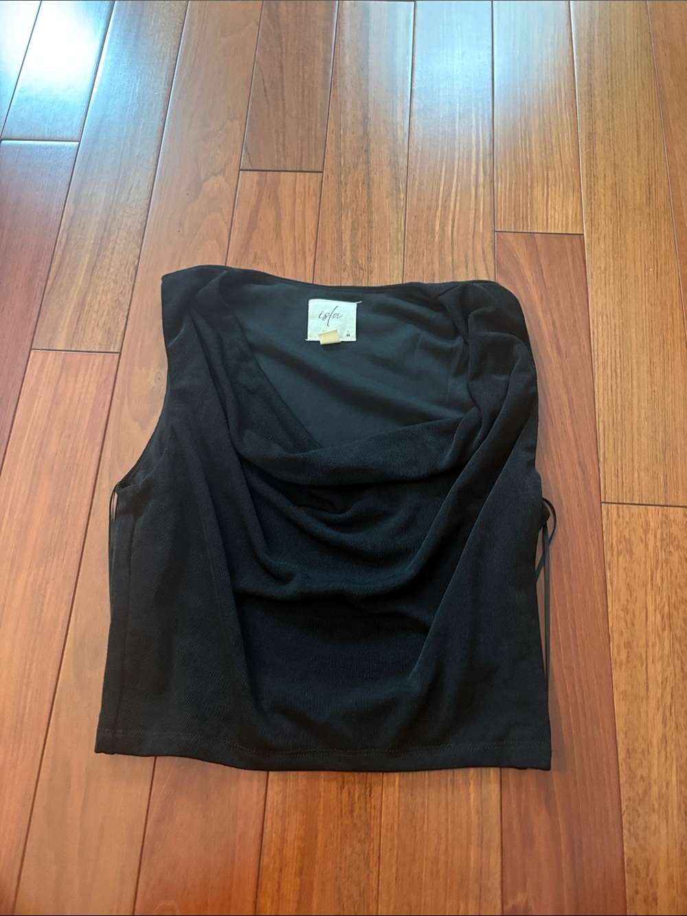 Black cow Neck Sleeveless Top